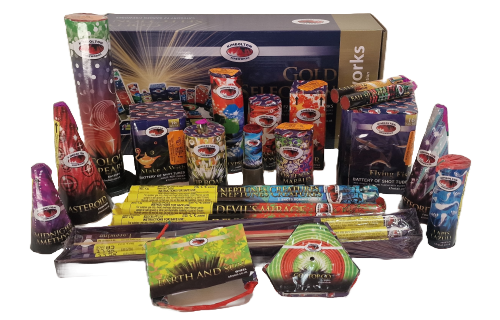 Gold Selection Box by Kimbolton Fireworks